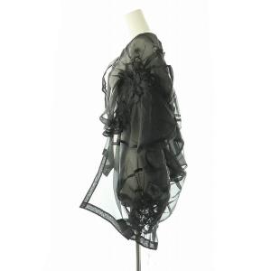 COMME des GARCONS AD1996 オーガンジー フラワーモチーフ ボレロ ブラック