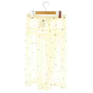 robe de chambre COMME des GARCONS COMME des GARCONS AD2000 ドットギャザースカート 膝丈 オフホワイト /HK OS