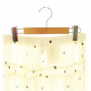 robe de chambre COMME des GARCONS COMME des GARCONS AD2000 ドットギャザースカート 膝丈 オフホワイト /HK OS