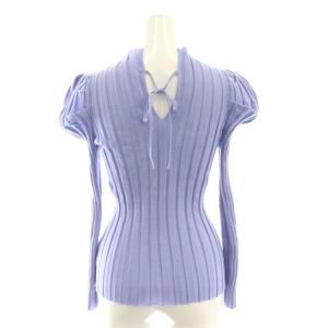 FRAY I.D 24SS 2wayシアーワイドリブプルオーバー ニット カットソー ラメ F パープル /CX OS