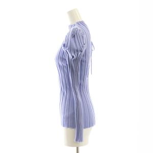 FRAY I.D 24SS 2wayシアーワイドリブプルオーバー ニット カットソー ラメ F パープル /CX OS