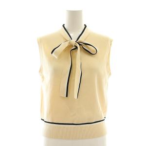 23SS トリコカラーボウプルオーバー ニット カットソー 2 ライトベージュ ホワイト ブラック /DO