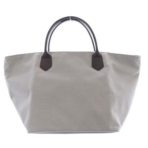 レザーハンドル舟型トートM コーデュラ バッグ ハンドバッグ べージュ 茶色 ブラウン 1407C /SR7