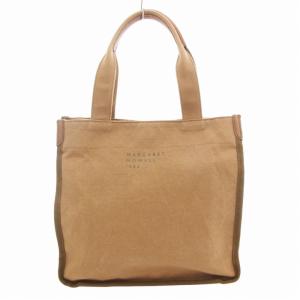 アイデア idea ハンドバッグ トート 肩掛け ロゴ キャンバス 茶 ブラウン /GV