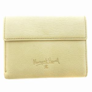 二つ折り財布 ウォレット レザー ベージュ /AE