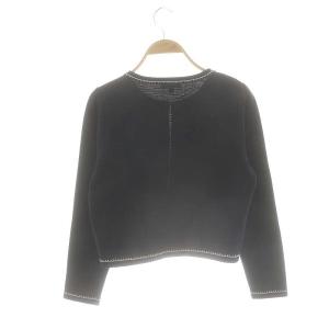 TOCCA 25SS SCALLOP ボレロ カーディガン ラメ S ネイビー シルバー色 /DO OS