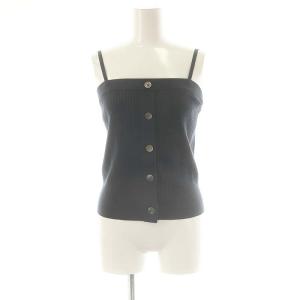 24AW ストレッチ ニット ビスチェ チューブトップ キャミソール 32 チャコール