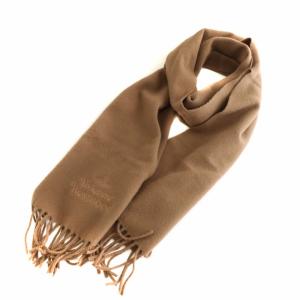 マフラー ストール フリンジ ウール ブラウン