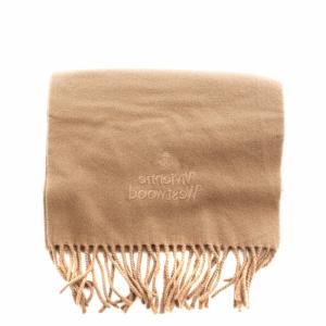 Vivienne Westwood マフラー ストール フリンジ ウール ブラウン