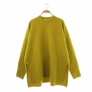 サイドスリットウールニット セーター M マスタード /DO OS