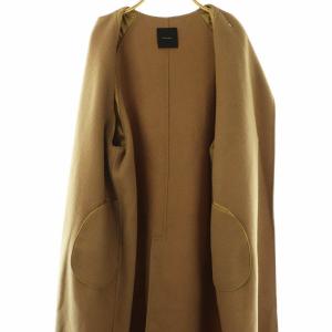 Spick&Span 23AW SUPER110Sダブルビーバー ストールセットコート 038 キャメル