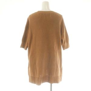 Theory DRY COTTON2 KARENIA HS サマーニット ニットソー カットソー 半袖 S ブラウン