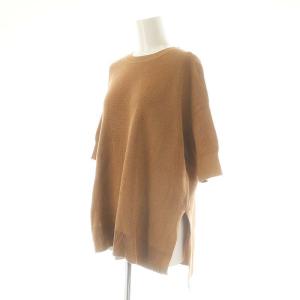 Theory DRY COTTON2 KARENIA HS サマーニット ニットソー カットソー 半袖 S ブラウン