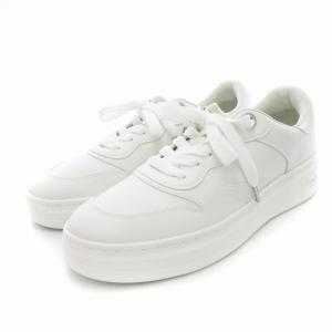 プラス 美品 サステナブルスニーカー 厚底 25cm 白 ホワイト /UO