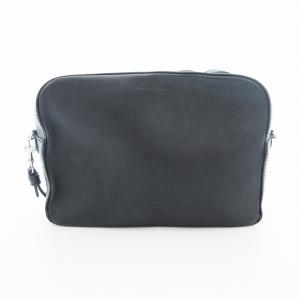 ショルダーバッグ クラッチ 2WAY レザー 黒 ブラック /UO