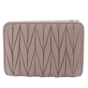 miumiu マテラッセ 財布 三つ折り レザー ピンク 5ML002