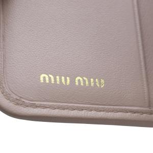 miumiu マテラッセ 財布 三つ折り レザー ピンク 5ML002