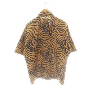 ALDIES セットアップ ゼブラシャツ ゼブライージーショートパンツ S 茶 紺 /MI OS SH