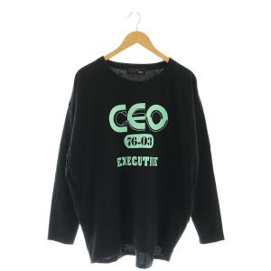 シーイーオービッグスウェット Tシャツ 長袖 黒 ブラック /AT OS SH