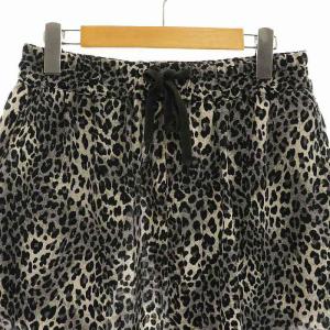 ALDIES レオパード サルエルハーフパンツ イージー ヒョウ柄 M グレー 黒 ブラック /AT OS SH