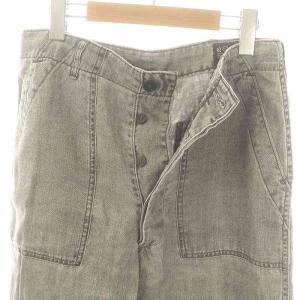 orSlow リネンファティーグパンツ ワイド XS グレー /MI OS