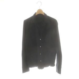 BARRY/SI BKCD クラッシュデニムライクシャツ 長袖 S ブラック /DF OS