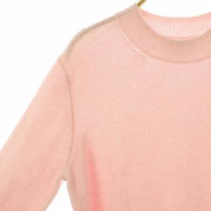 MADISONBLUE LOOSE FIT CREW NECK BOUCLE PO トップス セーター シルク混 0 ピンク