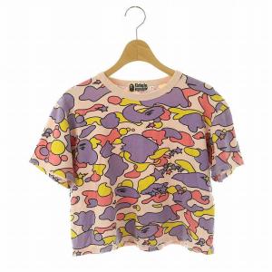迷彩 カモフラ クロップド Tシャツ M ピンク /HK OS
