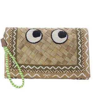 Baket clutch eyes クラッチバッグ ストロー ベージュ /YO11