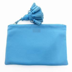 ANYA HINDMARCH GERGIANA CLUTCH クラッチバッグ カーフレザー フリンジ ロンドンブルー /UO