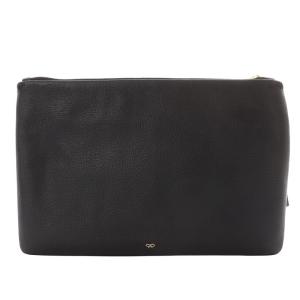 ANYA HINDMARCH GERGIANA NOCTURNAL EYES クラッチバッグ レザー ブラック