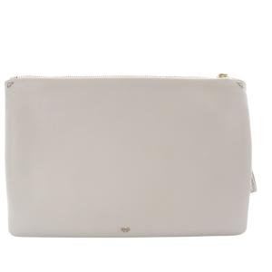 ANYA HINDMARCH GERGIANA CLUTCH クラッチバッグ レザー ホワイト