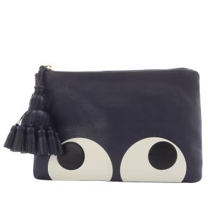 GERGIANA CLUTCHEYES アイズ クラッチバッグ レザー ネイビー /YO9