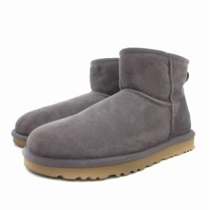 クラシック ミニ II ムートンブーツ ショート丈 シープスキン ボア USA7 24.0cm グレー