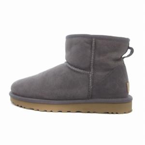 UGG クラシック ミニ II ムートンブーツ ショート丈 シープスキン ボア USA7 24.0cm グレー