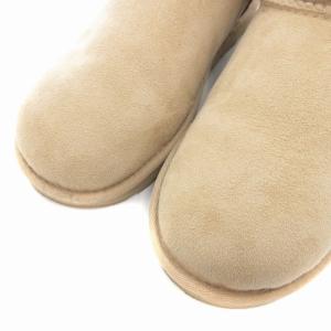 UGG クラシック ウルトラ ミニ ムートンブーツ ショート丈 ボア シープスキン USA7 24.0cm ベージュ