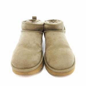 UGG クラシック ウルトラ ミニ ショートブーツ ムートン ボア スエード 24cm ベージュ 1116109