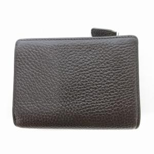 agnes b. ウォレット 三つ折り財布 ロゴ レザー 茶 ブラウン SAW04-01 /JS