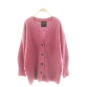 FOX CASHMERE Vネック カーディガン ニット フォックス カシミヤ混 ピンク /MI OS