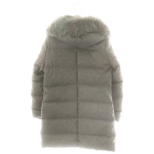 dama collection フォックスファー カシミヤ ダウンコート ロング 13 グレー /AT OS