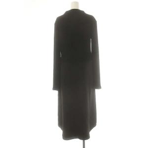 Theory LS COMBO DRESS コンボドレスニットワンピース ロング 長袖 ブラック