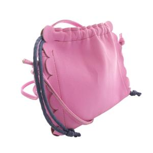 LUDLOW スカラップ レザー ショルダーバッグ ピンク /SR33