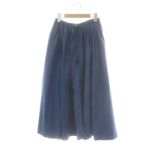 ビームスボーイ別注 プールナイロンロングスカート フレア F ブルー /DO OS
