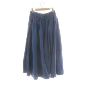 GRAMiCCi ビームスボーイ別注 プールナイロンロングスカート フレア F ブルー /DO OS