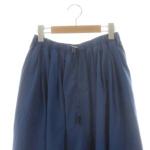 GRAMiCCi ビームスボーイ別注 プールナイロンロングスカート フレア F ブルー /DO OS
