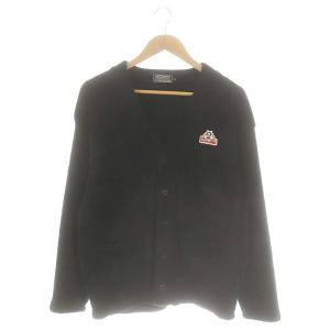 24AW SEE NO EVILワッペン カーディガン フリース M 黒 /MI OS