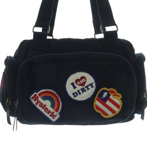 HYSTERIC GLAMOUR PATCH SCRATCH ミニボストンバッグ ブラック