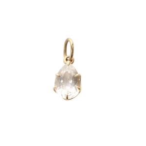 チャーム ペンダントトップ ホワイトトパーズ K10 ゴールド /SR