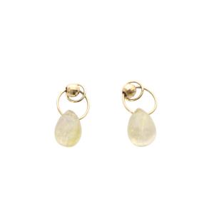 agete ルチルクォーツ ピアスチャーム ゴールド色 /SR30