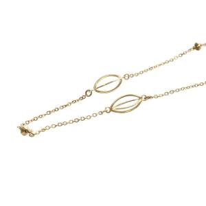 agete ネックレス ロング 925SV ゴールド色 /YO13